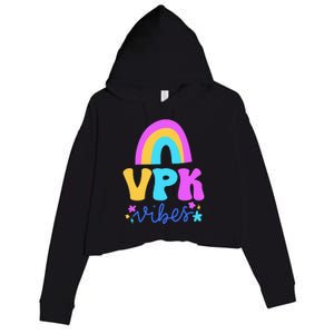 Vpk Vibes Prek Vpk Teacher And Vpk Student Crop Fleece Hoodie