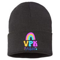 Vpk Vibes Prek Vpk Teacher And Vpk Student Sustainable Knit Beanie