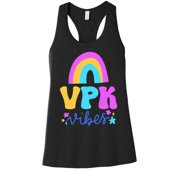 Vpk Vibes Prek Vpk Teacher And Vpk Student Women's Racerback Tank