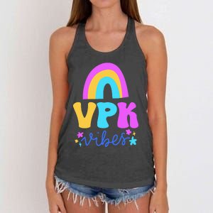 Vpk Vibes Prek Vpk Teacher And Vpk Student Women's Knotted Racerback Tank