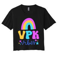 Vpk Vibes Prek Vpk Teacher And Vpk Student Women's Crop Top Tee