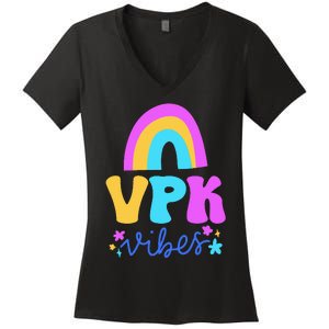 Vpk Vibes Prek Vpk Teacher And Vpk Student Women's V-Neck T-Shirt