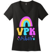 Vpk Vibes Prek Vpk Teacher And Vpk Student Women's V-Neck T-Shirt