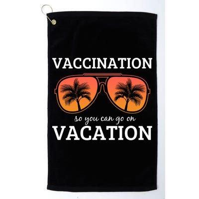 Vacation Vaccination Retro Vintage Oh Hey Vacay Gift Golf Towel