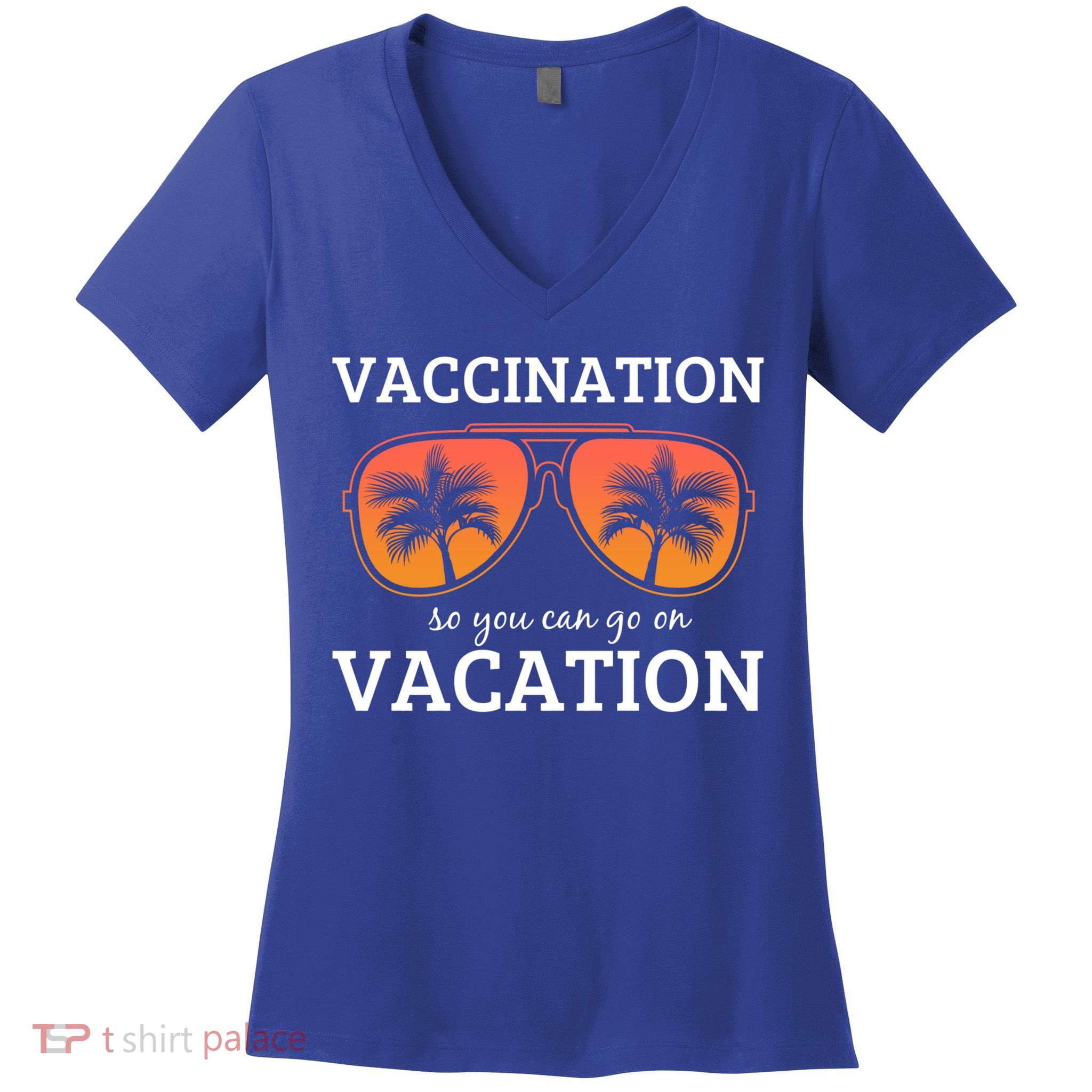 Vacation Vaccination Retro Vintage Oh Hey Vacay Gift Women's V-Neck T-Shirt