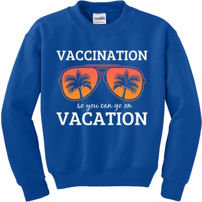 Vacation Vaccination Retro Vintage Oh Hey Vacay Gift Kids Sweatshirt