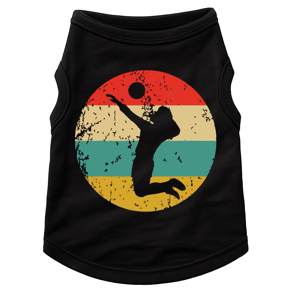Volleyball Vintage Retro Volleyball Player Doggie Tank