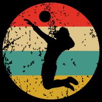 Volleyball Vintage Retro Volleyball Player Bucket Hat