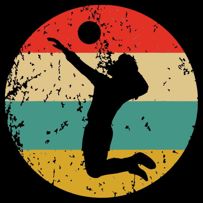 Volleyball Vintage Retro Volleyball Player Bucket Hat