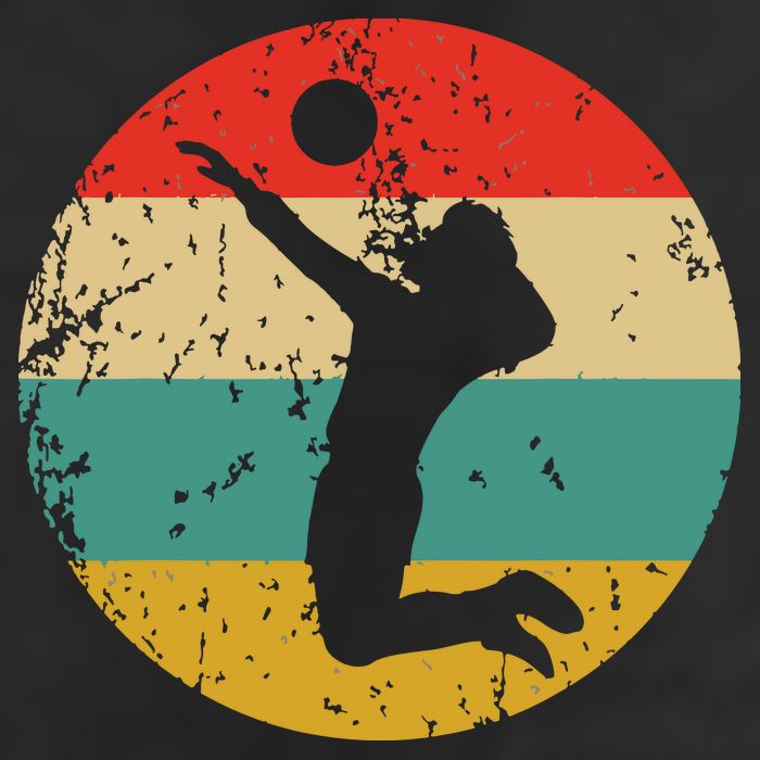 Volleyball Vintage Retro Volleyball Player Beanie
