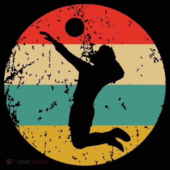 Volleyball Vintage Retro Volleyball Player Flatbill Hat