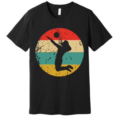Volleyball Vintage Retro Volleyball Player Premium T-Shirt