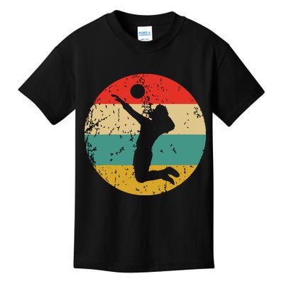 Volleyball Vintage Retro Volleyball Player Kids T-Shirt