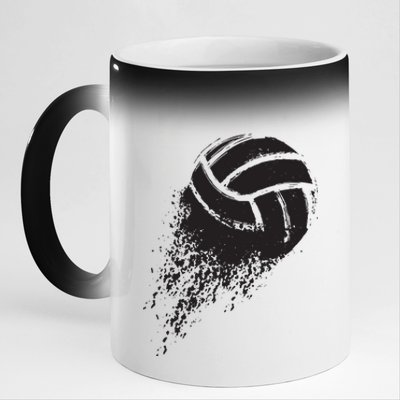 Volleyball Vintage Retro Sports Volleyball Player 11oz Black Color Changing Mug