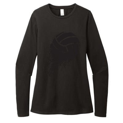 Volleyball Vintage Retro Sports Volleyball Player Womens CVC Long Sleeve Shirt