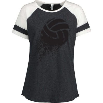 Volleyball Vintage Retro Sports Volleyball Player Enza Ladies Jersey Colorblock Tee