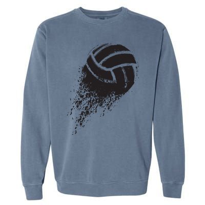 Volleyball Vintage Retro Sports Volleyball Player Garment-Dyed Sweatshirt