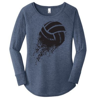 Volleyball Vintage Retro Sports Volleyball Player Women's Perfect Tri Tunic Long Sleeve Shirt