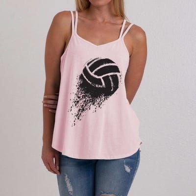 Volleyball Vintage Retro Sports Volleyball Player Women's Strappy Tank