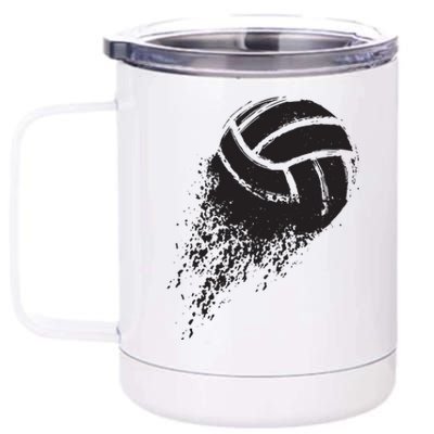 Volleyball Vintage Retro Sports Volleyball Player 12 oz Stainless Steel Tumbler Cup