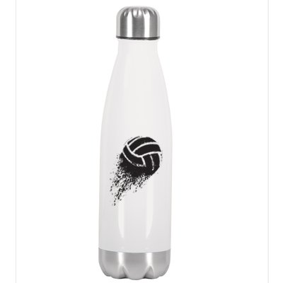 Volleyball Vintage Retro Sports Volleyball Player Stainless Steel Insulated Water Bottle