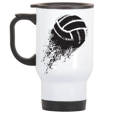 Volleyball Vintage Retro Sports Volleyball Player Stainless Steel Travel Mug