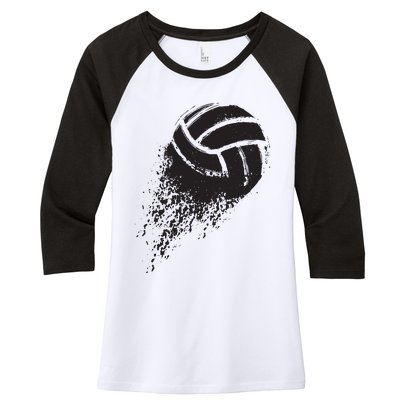 Volleyball Vintage Retro Sports Volleyball Player Women's Tri-Blend 3/4-Sleeve Raglan Shirt