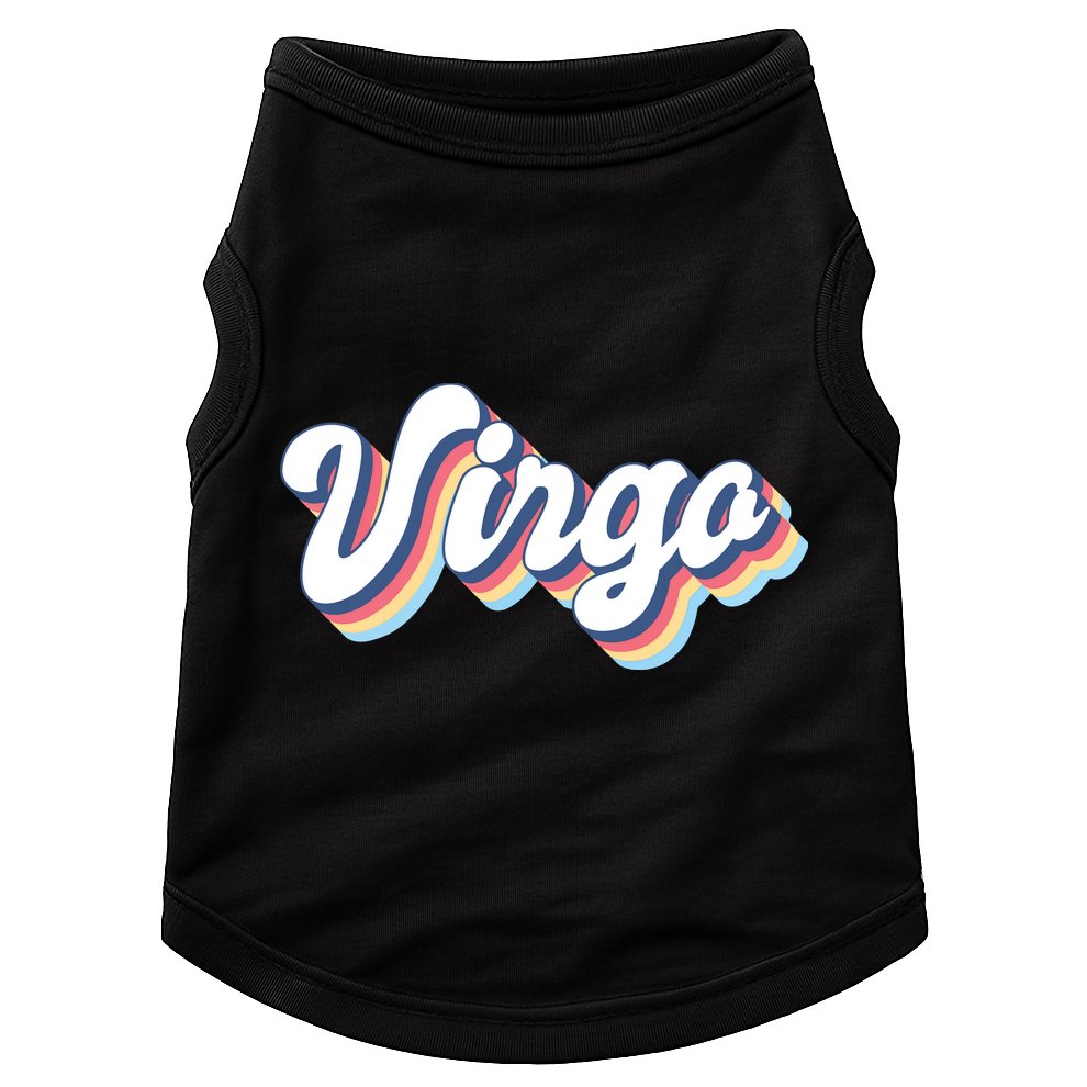 Virgo Vintage Retro Zodiac Sign Virgo Constellation Design Doggie Tank