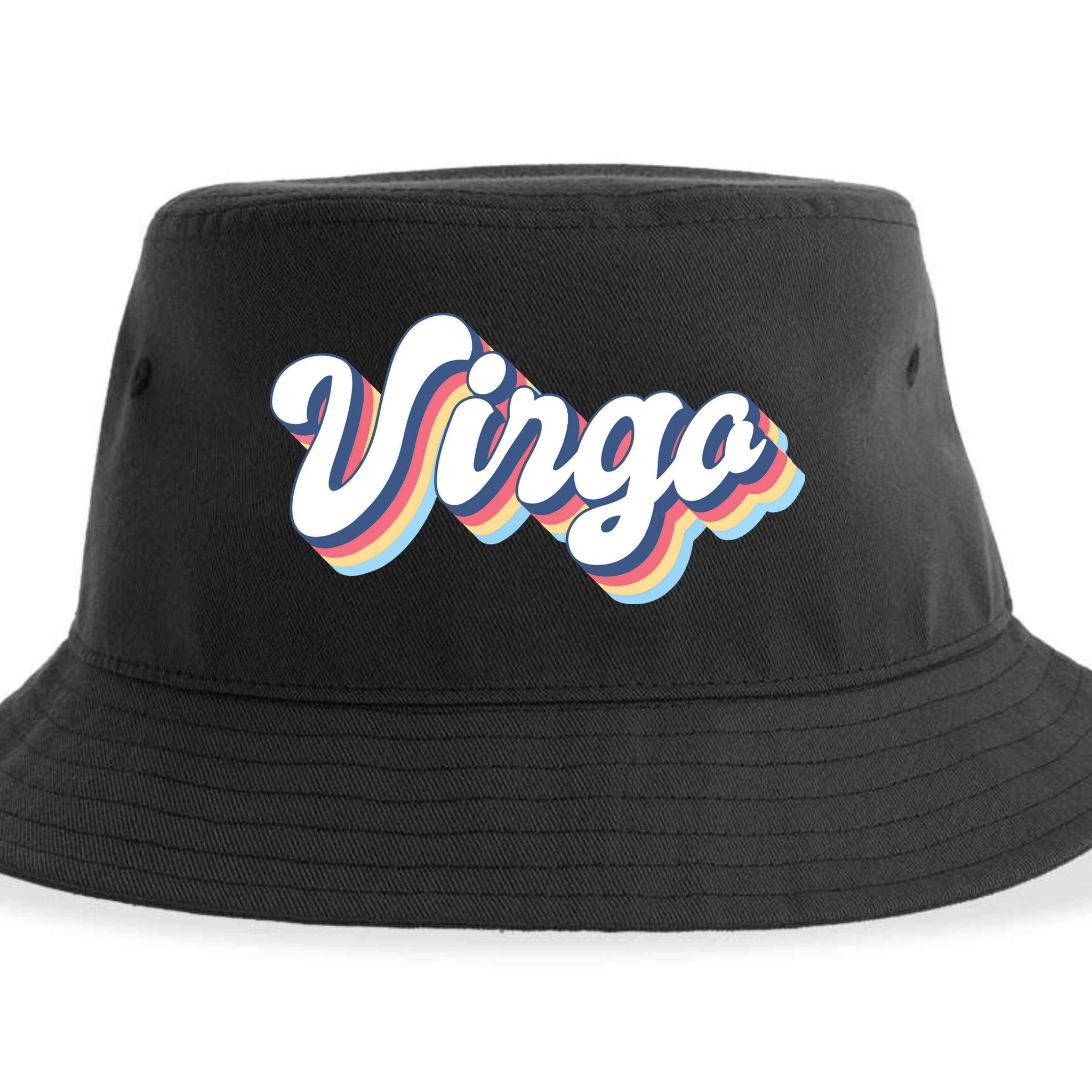Virgo Vintage Retro Zodiac Sign Virgo Constellation Design Sustainable Bucket Hat