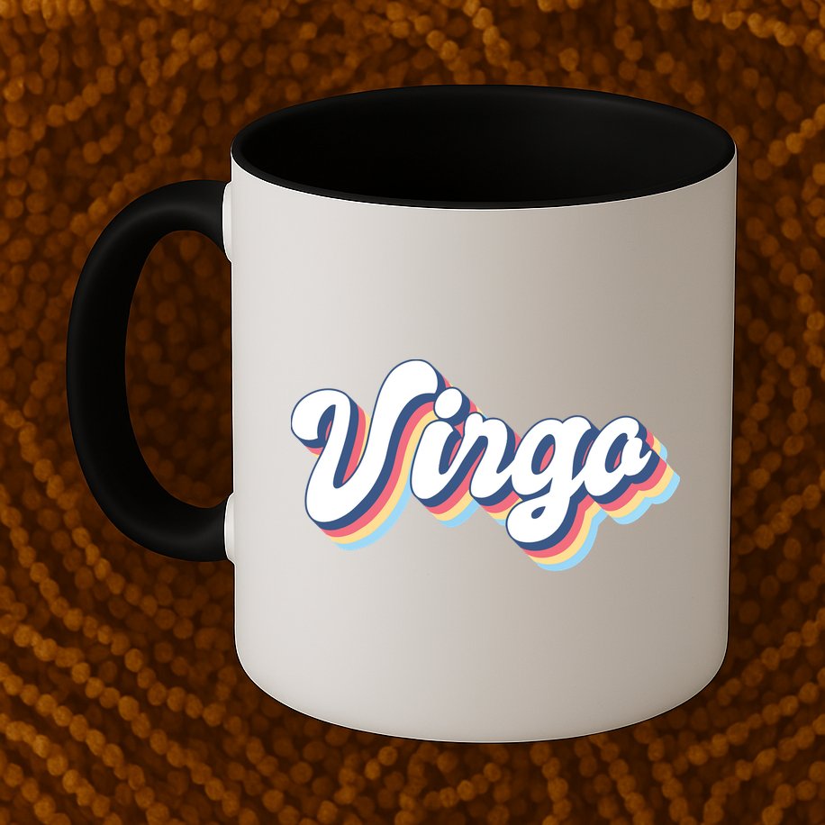 Virgo Vintage Retro Zodiac Sign Virgo Constellation Design Mug