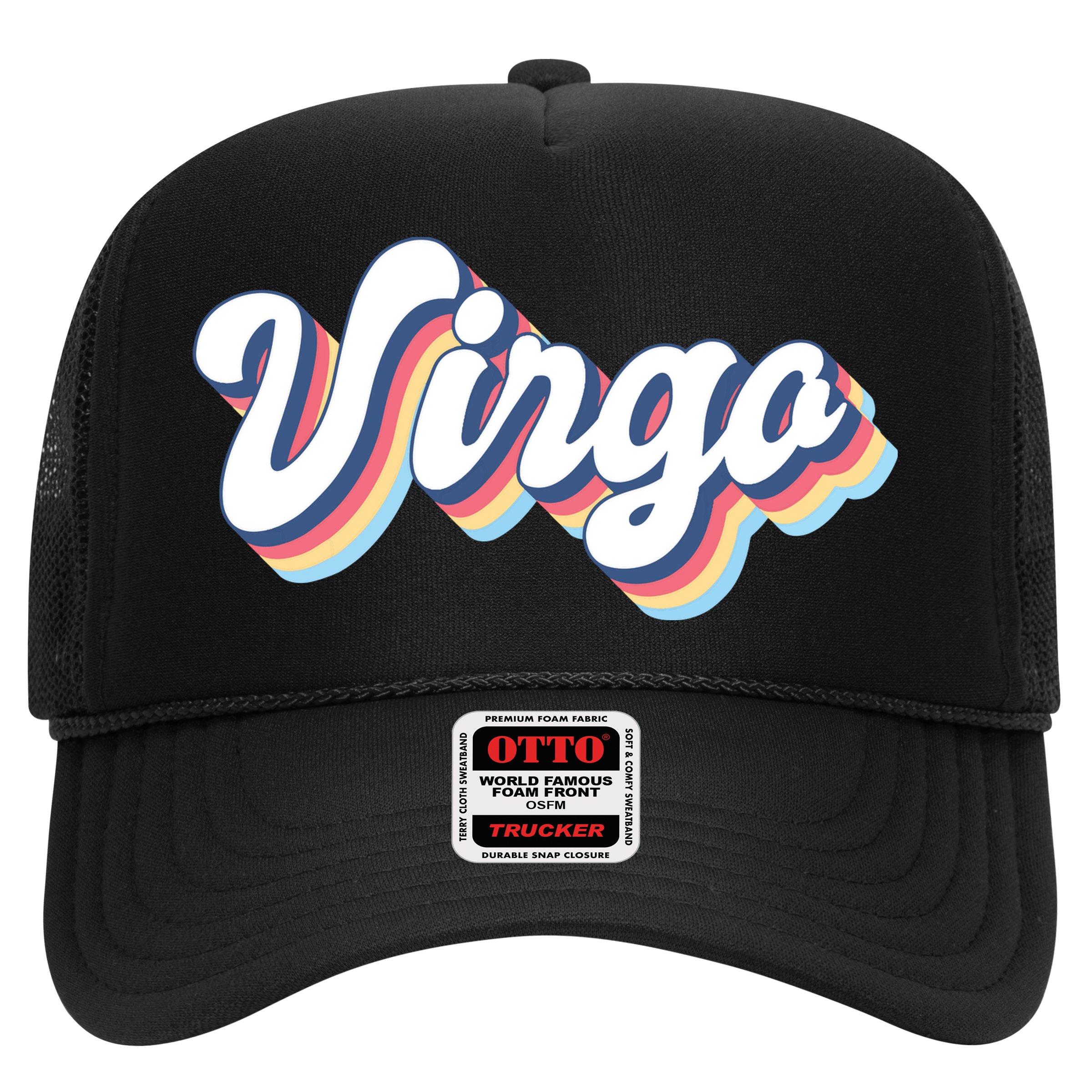 Virgo Vintage Retro Zodiac Sign Virgo Constellation Design Hat