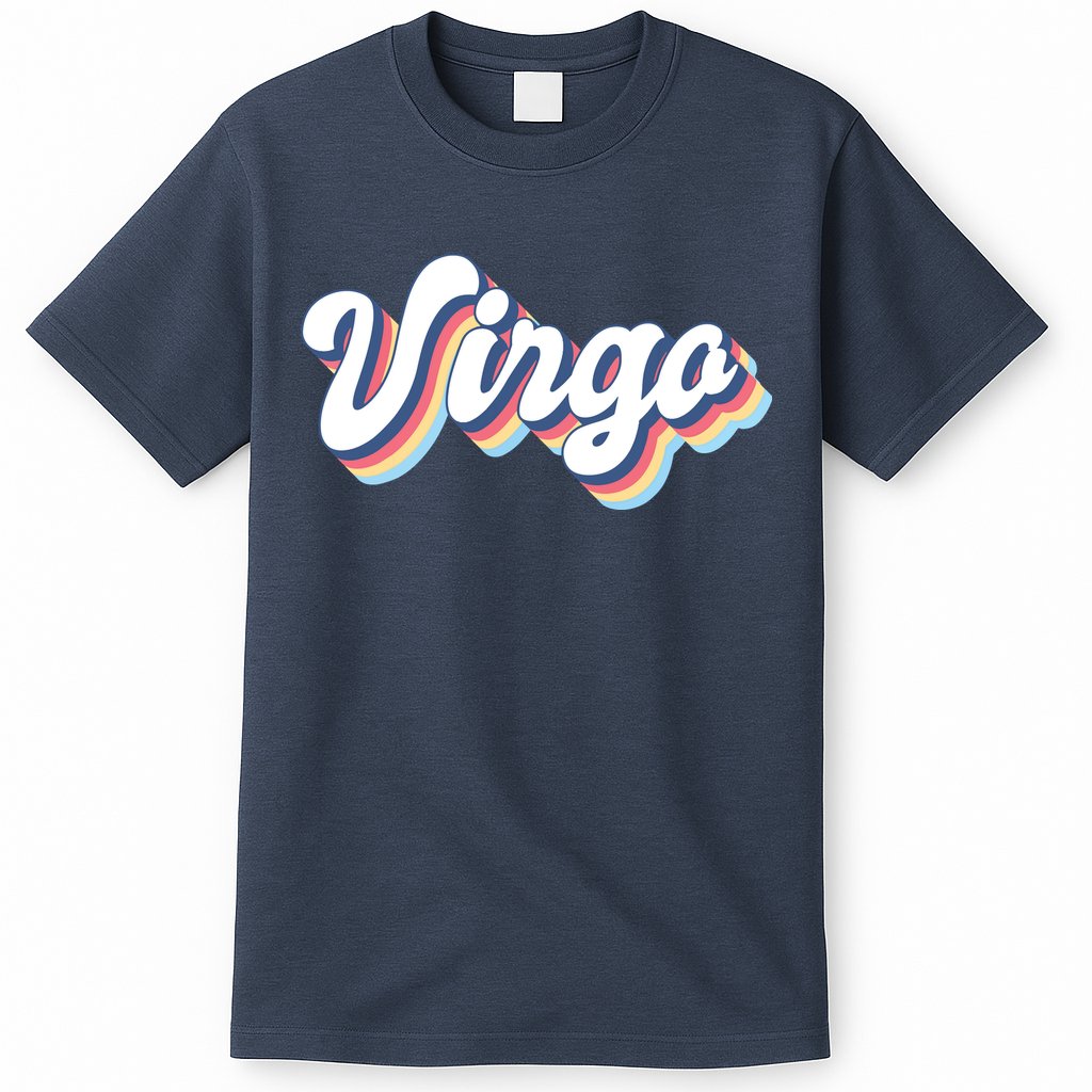 Virgo Vintage Retro Zodiac Sign Virgo Constellation Design T-Shirt