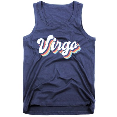 Virgo Vintage Retro Zodiac Sign Virgo Constellation Design Tank Top