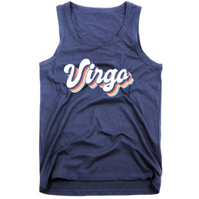 Virgo Vintage Retro Zodiac Sign Virgo Constellation Design Tank Top