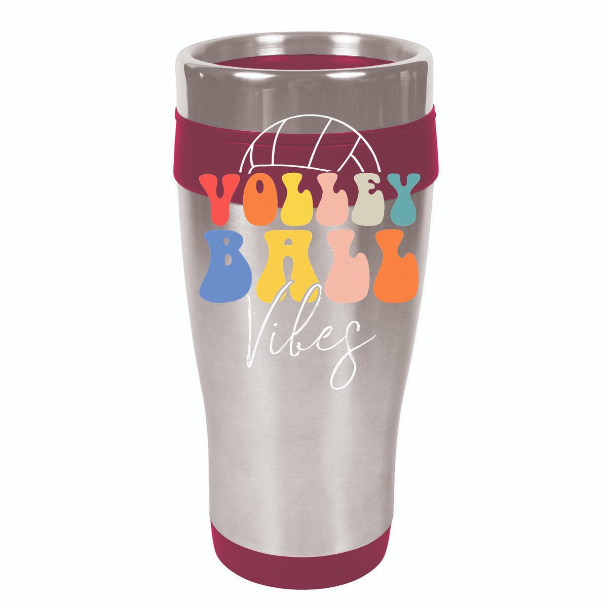 Volleyball Vibes Retro Hippie Volleyball Gift For Women Girl Comfort Colors T-Shirt