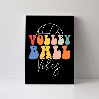 Volleyball Vibes Retro Hippie Volleyball Gift For Women Girl Canvas