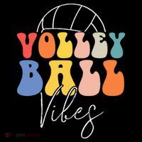 Volleyball Vibes Retro Hippie Volleyball Gift For Women Girl Premium T-Shirt