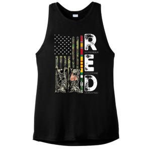 Vietnam Veteran Remember Everyone Deployed RED Friday Ladies PosiCharge Tri-Blend Wicking Tank