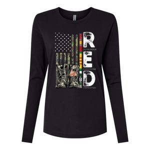 Vietnam Veteran Remember Everyone Deployed RED Friday Womens Cotton Relaxed Long Sleeve T-Shirt