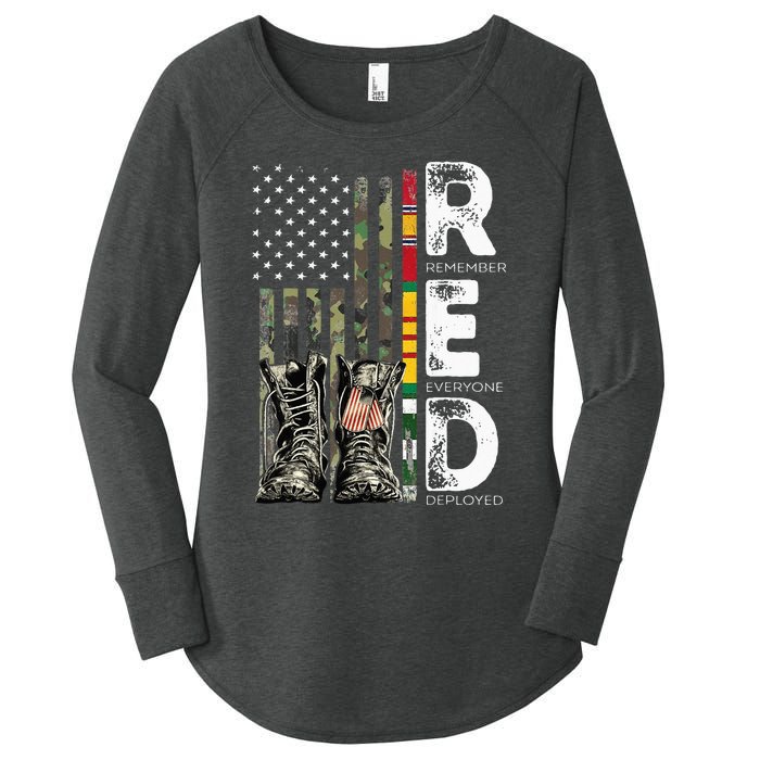 Vietnam Veteran Remember Everyone Deployed RED Friday Women's Perfect Tri Tunic Long Sleeve Shirt