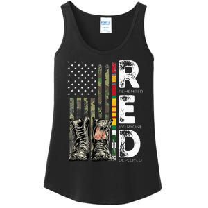 Vietnam Veteran Remember Everyone Deployed RED Friday Ladies Essential Tank