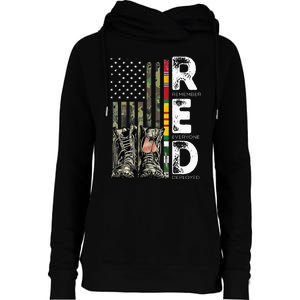 Vietnam Veteran Remember Everyone Deployed RED Friday Womens Funnel Neck Pullover Hood