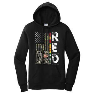 Vietnam Veteran Remember Everyone Deployed RED Friday Women's Pullover Hoodie