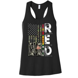 Vietnam Veteran Remember Everyone Deployed RED Friday Women's Racerback Tank