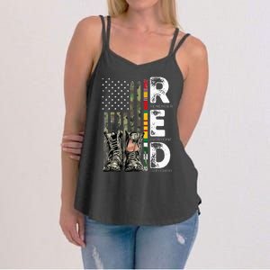 Vietnam Veteran Remember Everyone Deployed RED Friday Women's Strappy Tank