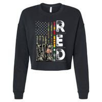 Vietnam Veteran Remember Everyone Deployed RED Friday Cropped Pullover Crew