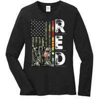 Vietnam Veteran Remember Everyone Deployed RED Friday Ladies Long Sleeve Shirt