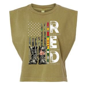 Vietnam Veteran Remember Everyone Deployed RED Friday Garment-Dyed Women's Muscle Tee