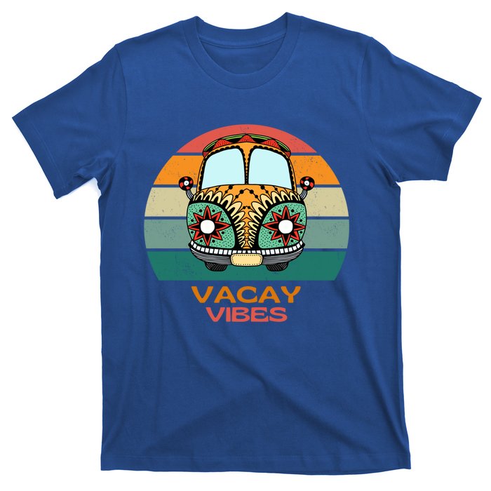 Vacay Vibes Retro Design Summer Family Vacation Holiday Gift T-Shirt