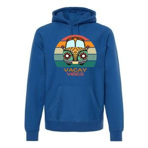 Vacay Vibes Retro Design Summer Family Vacation Holiday Gift Premium Hoodie